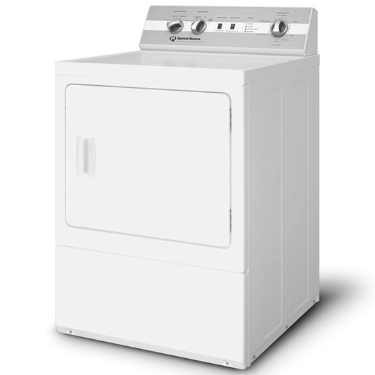 Speed Queen DC5004WE white angled exterior