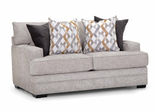 Franklin Protégé Crosby Dove loveseat, standalone angled view
