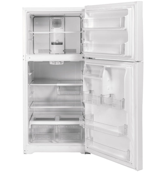 GE Appliances 22 Cu. Ft. Top-Freezer Refrigerator - White — image 2