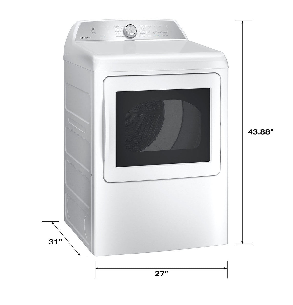 GE Appliances Profile PTD60EBSR Dryer - White — image 4