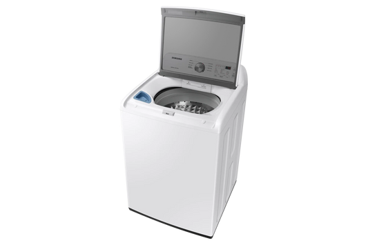 Samsung WA45T3200AW washer with soft-close lid open