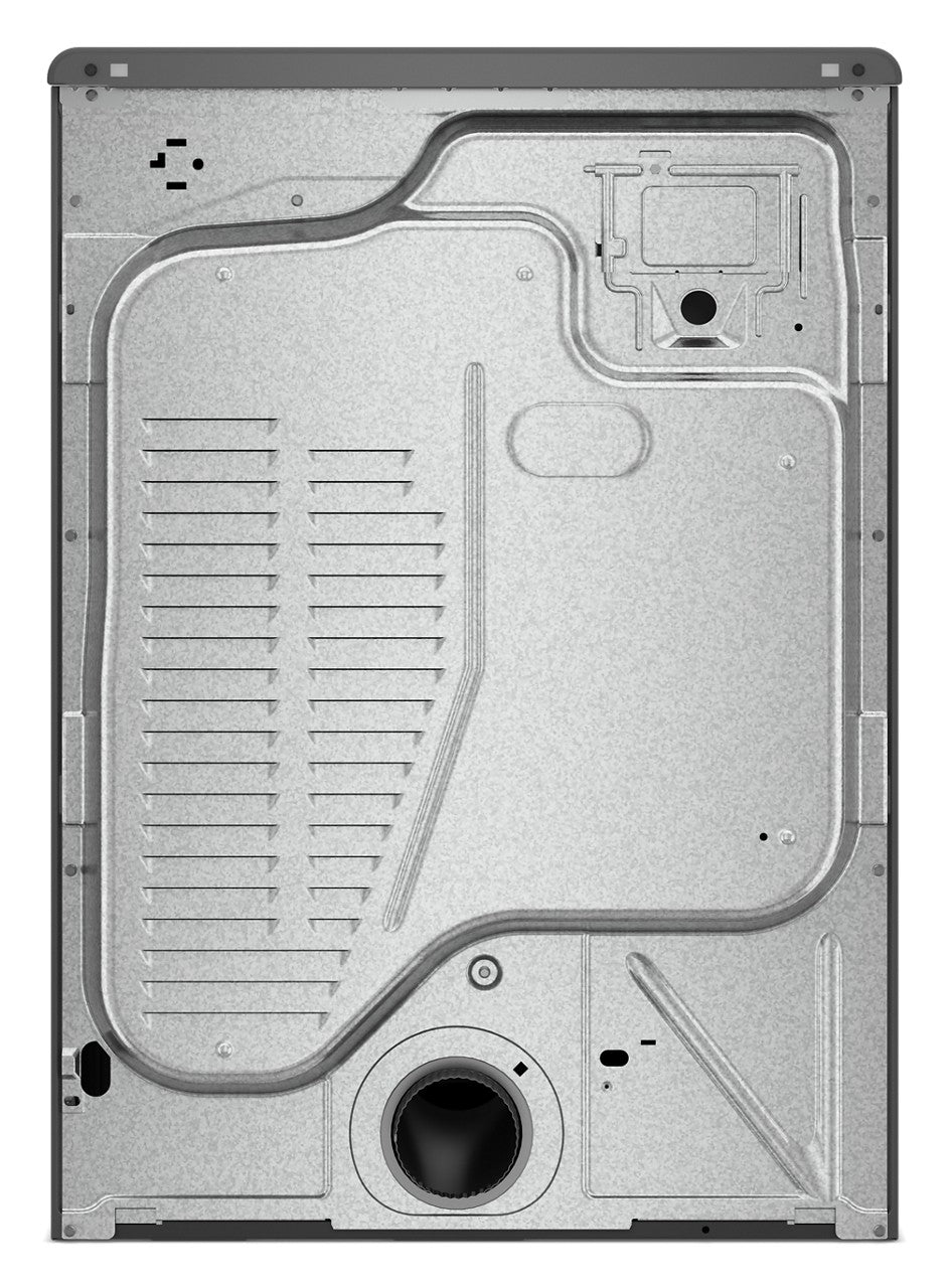 Whirlpool WED5720RR Radiant Silver dryer, rear vent view
