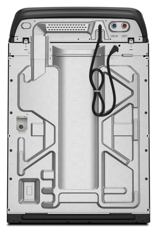 Whirlpool WTW6157PB Volcano Black washer, rear connection view
