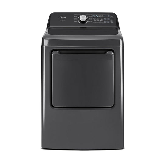Midea MLTE45N4BMG Metallic Grey electric dryer, closed front exterior