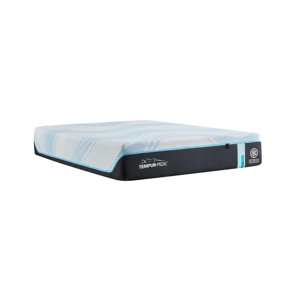 Tempur-Pedic LuxeBreeze 2.0 Medium Hybrid mattress three-quarter product view; photographed size may differ from Queen