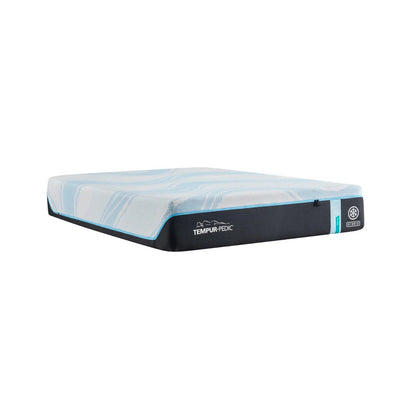 Tempur-Pedic LuxeBreeze 2.0 Medium Hybrid mattress three-quarter product view; photographed size may differ from Queen