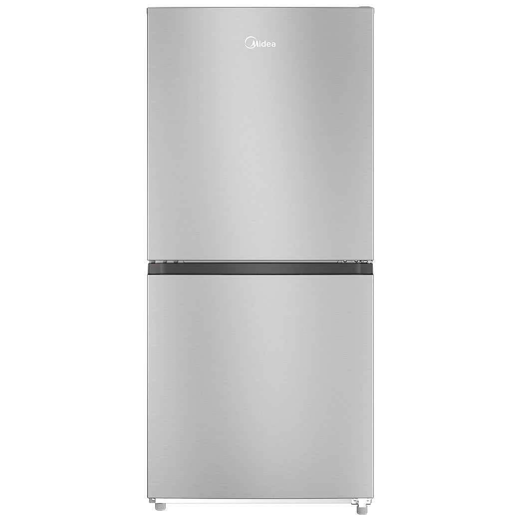 Midea MRU21C7BST stainless steel 50/50 Flex convertible freezer, front view
