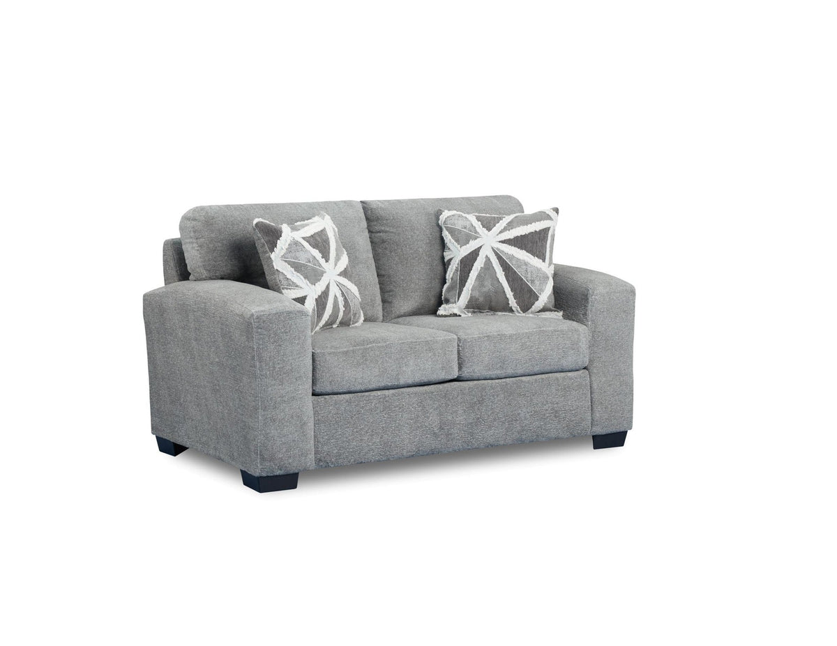 Affordable Posh Grey Modern Loveseat