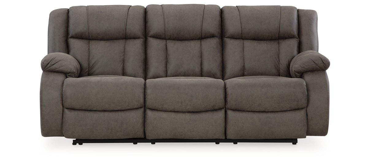 Ashley First Base Gunmetal Reclining Sofa