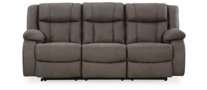 Ashley First Base Gunmetal Reclining Sofa