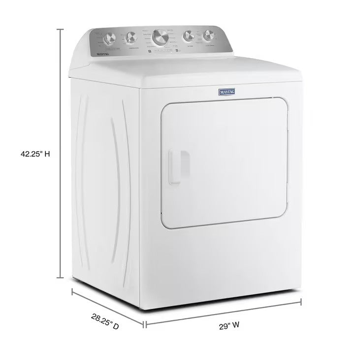 Maytag MED5605RW electric dryer manufacturer dimension illustration