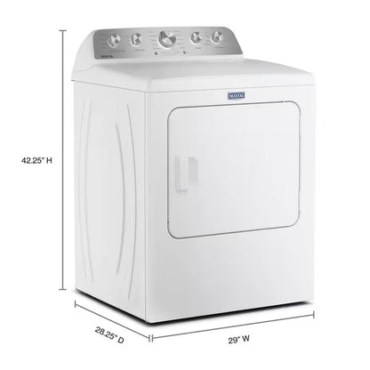 Maytag MED5605RW electric dryer manufacturer dimension illustration