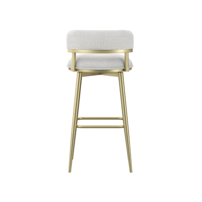 HH2home Jaxon Adjustable-Height Swivel Bar Stool - Gold & White