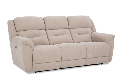 HomeStretch 239-36-17 Stone power reclining sofa, standalone front-angle view
