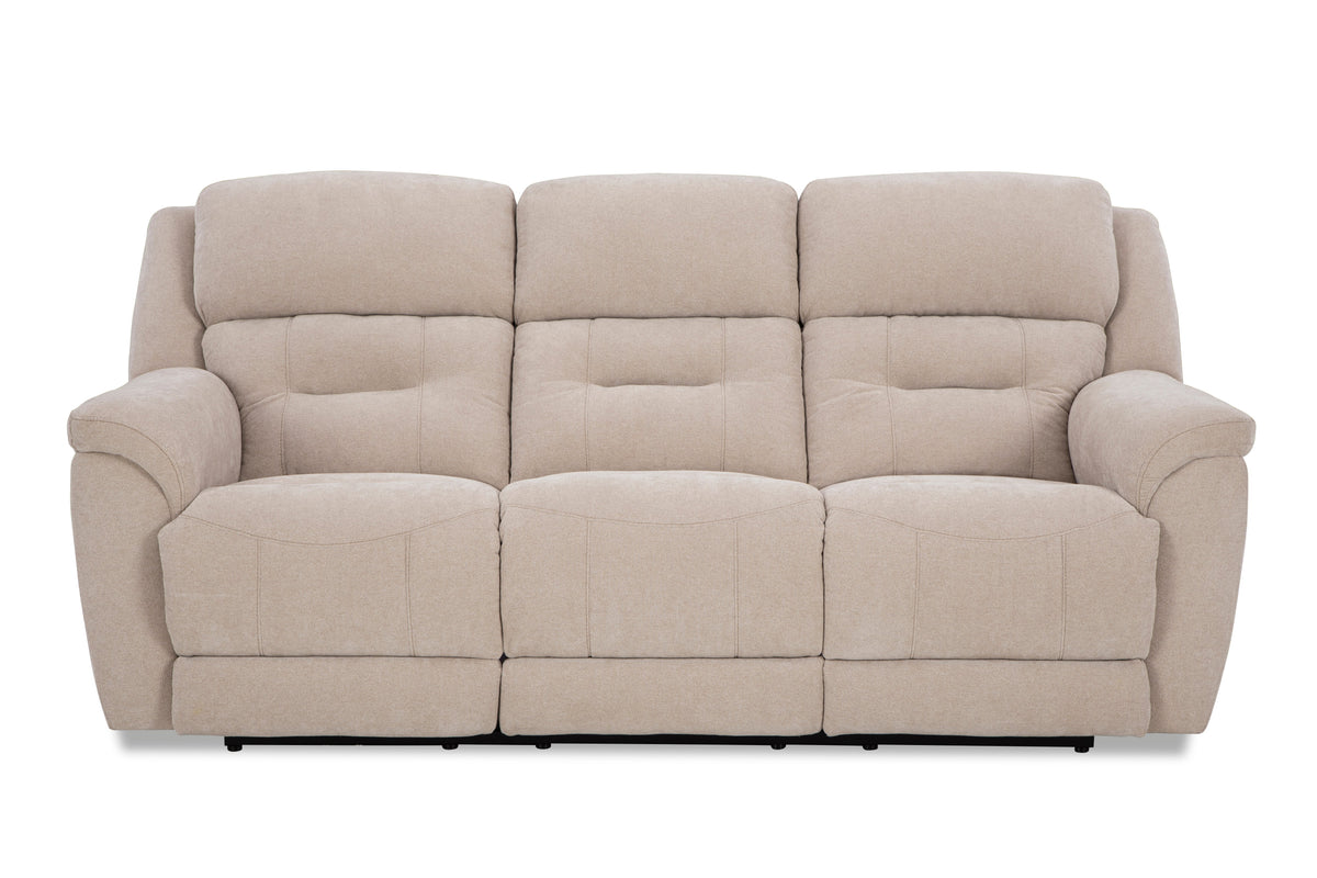 HomeStretch 239-36-17 Stone power reclining sofa, standalone front view
