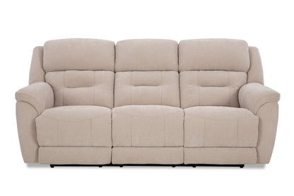 HomeStretch 239-36-17 Stone power reclining sofa, standalone front view