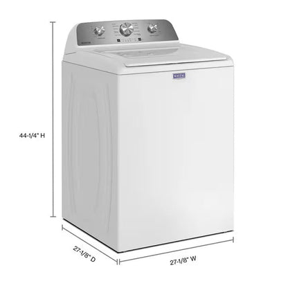 Maytag MTW4205SW top-load washer manufacturer dimension illustration