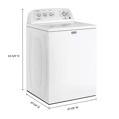 Maytag MVW4005SW top-load washer manufacturer dimension illustration