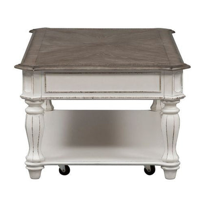 Liberty Furniture 244-OT1010 White and Brown Rectangular Cocktail Table — image 2