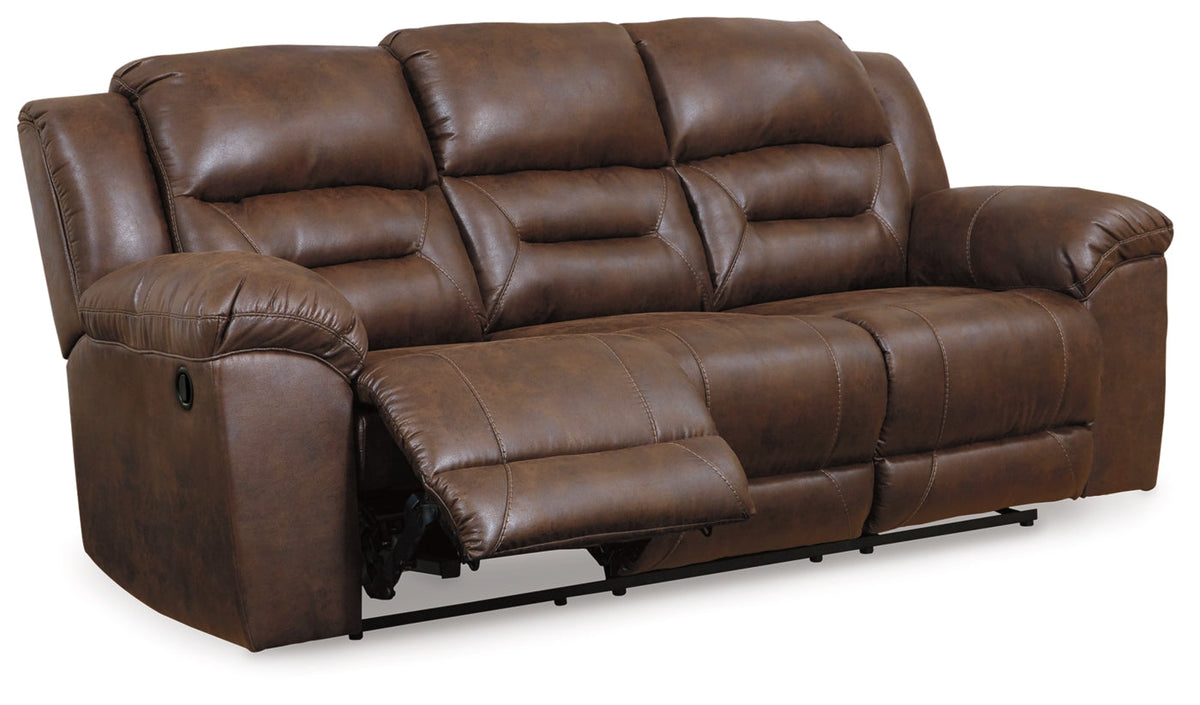 Ashley Stoneland 3990488 manual reclining sofa in Chocolate, angled view