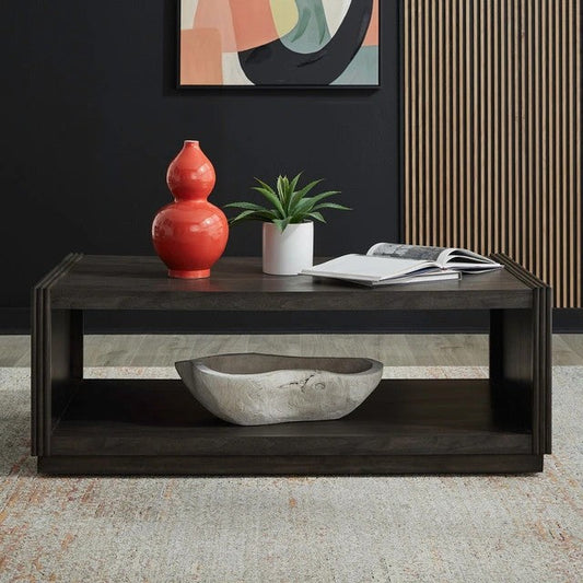 Liberty Furniture Dark Brown Wood Open Shelf Cocktail Table — image 3