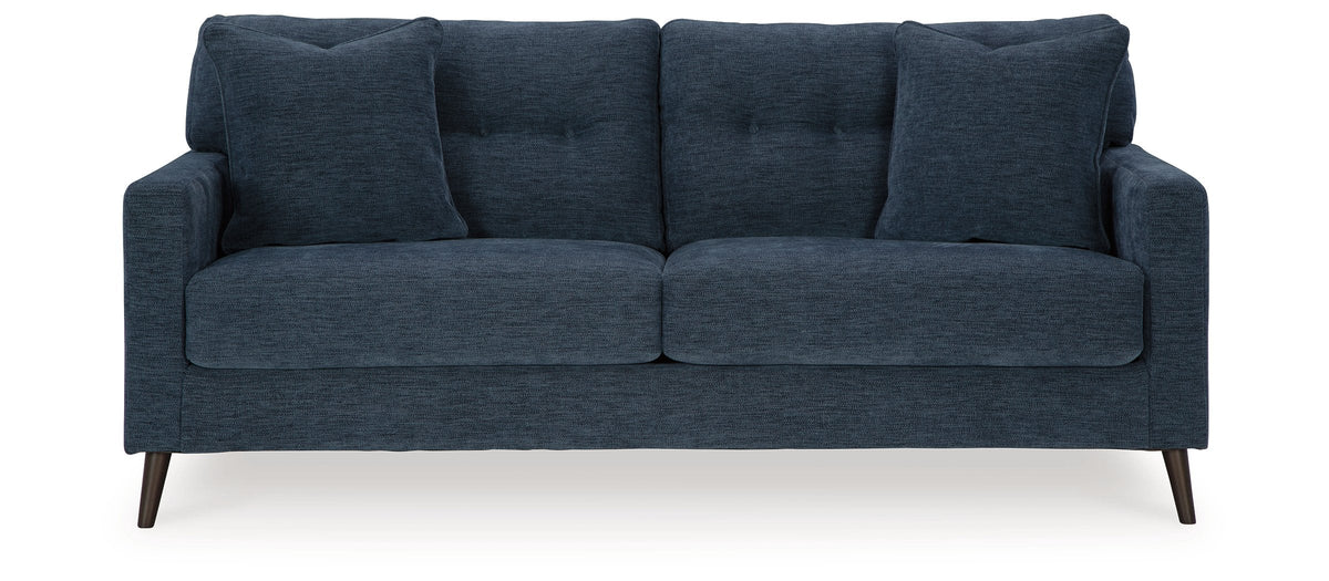 Ashley Bixler Mid-Century Modern Tufted Sofa, Green/Blue