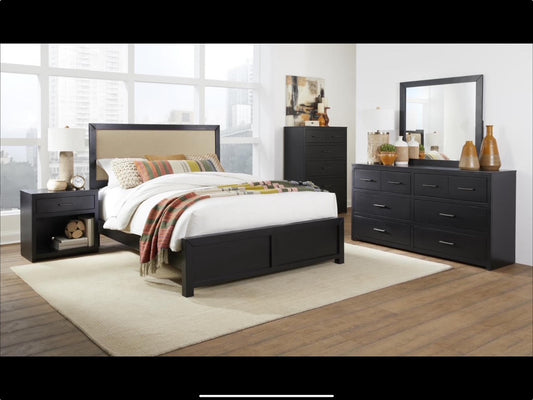 Progressive Furniture Diego 7-Piece Queen Bedroom Set - Black