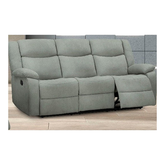 Lifestyle Furniture Cosmo Gray Fabric Manual Reclining Sofa
