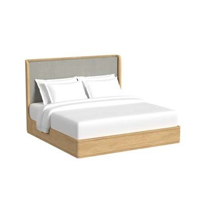 Full, slightly angled view of the bed on a clean white background, clearly showcasing its modern design and key features.