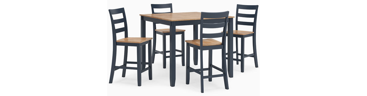 Gesthaven Counter Height Dining Table and 4 Barstools (Set of 5)