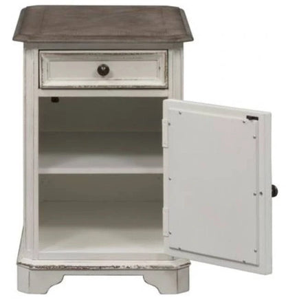 Liberty Furniture Distressed White and Brown Stylish Chair End — image 2