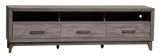 Liberty Furniture Gray Wood TV Console with Storage