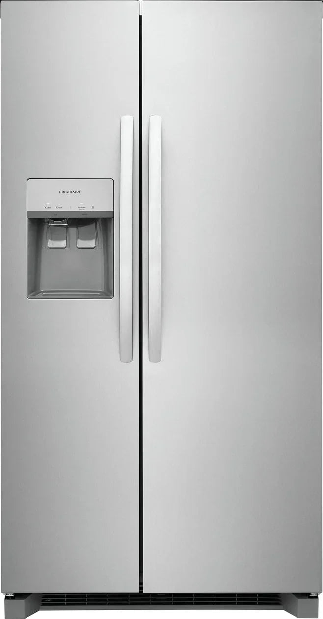 Frigidaire FRSC2333AS stainless steel side-by-side refrigerator, front exterior