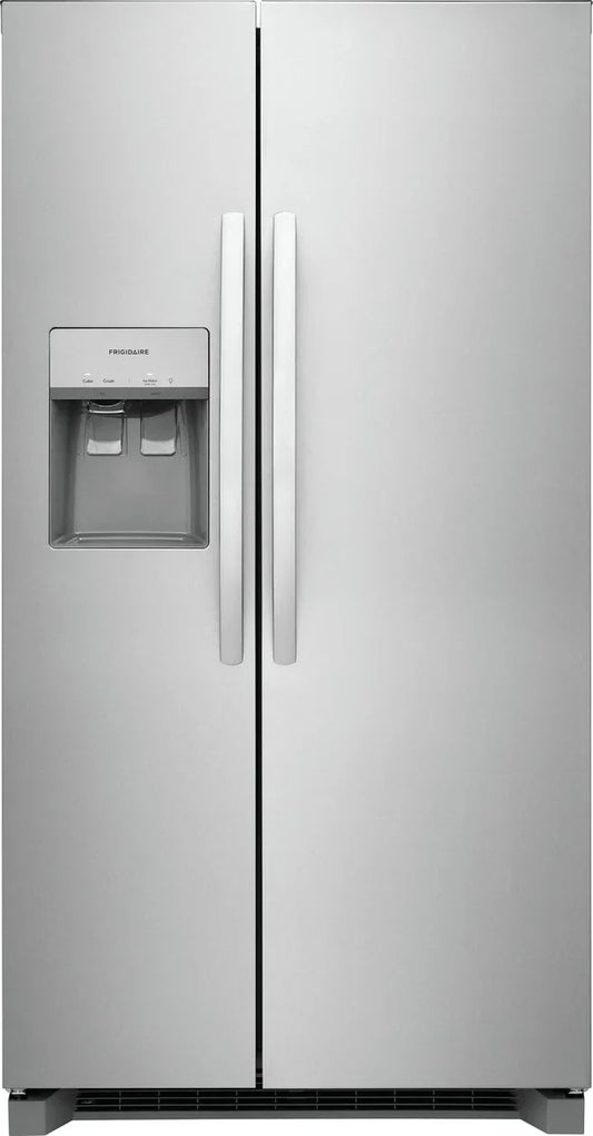 Frigidaire FRSC2333AS stainless steel side-by-side refrigerator, front exterior