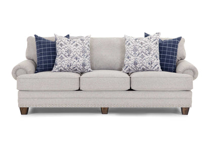 Franklin Fletcher 91640 Barnabas Mushroom 3905-07 fabric sofa, front view
