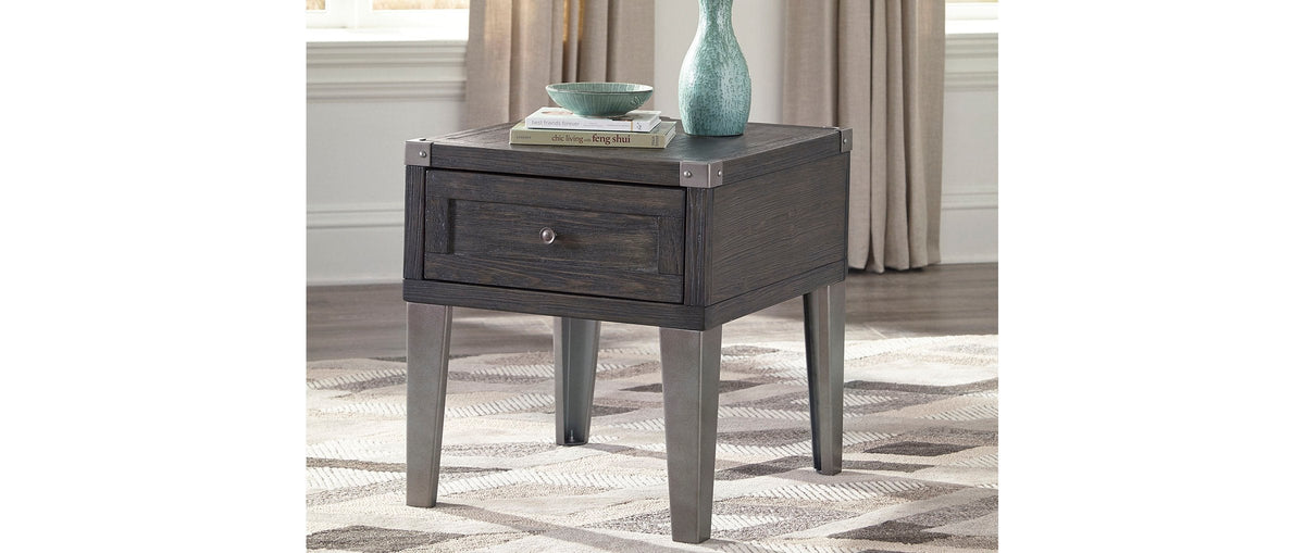 Todoe End Table with USB Ports & Outlets