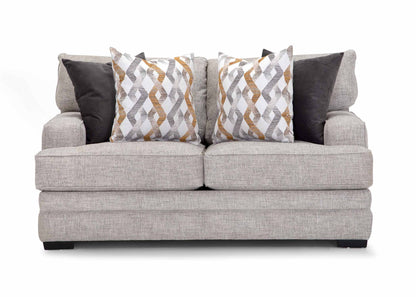 Franklin Protégé 95320 Crosby Dove fabric loveseat, standalone front view
