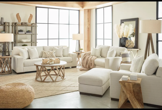 Ashley Furniture Ashley Maggie Cream Fabric Sofa