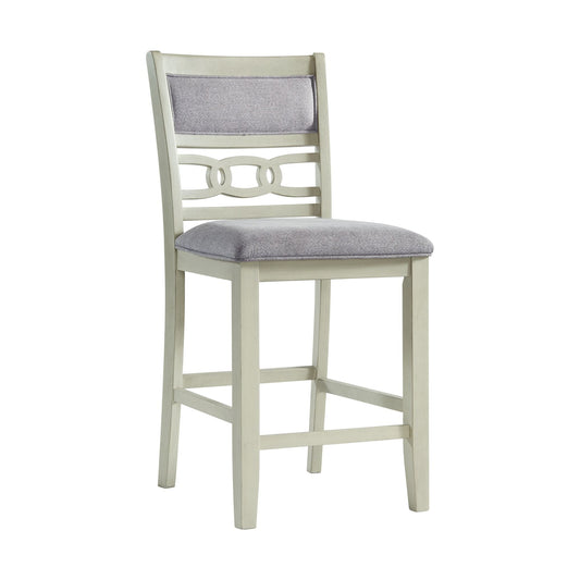 Elements International Amherst White counter height stool