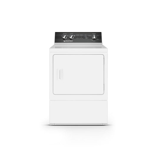 Speed Queen DR5004WE white DR5 electric dryer, front exterior