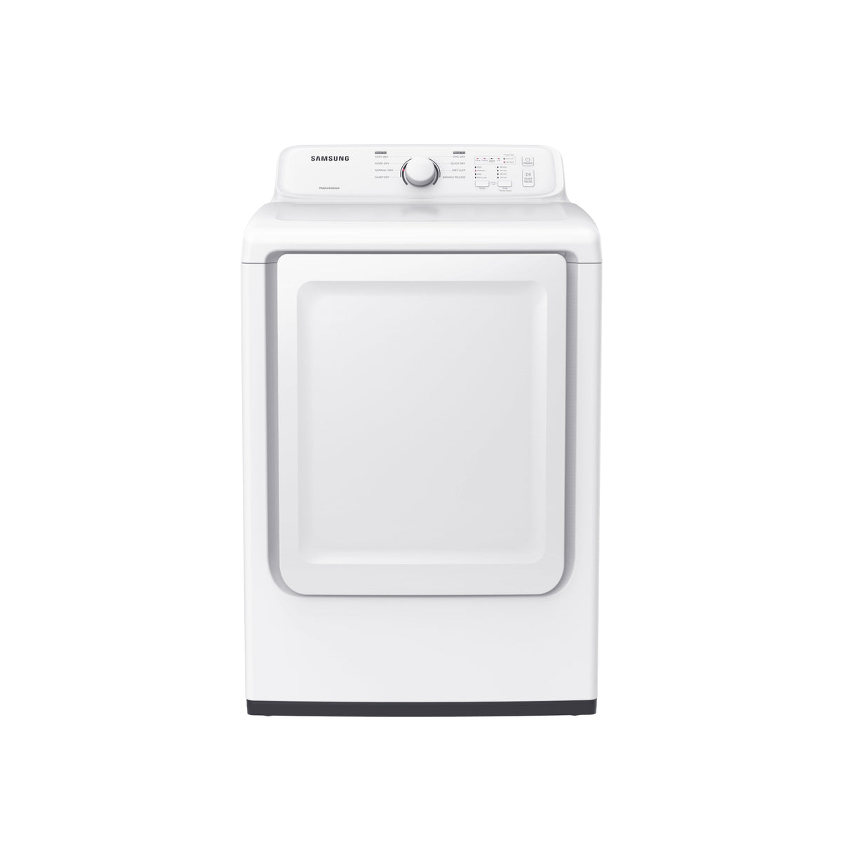 Samsung DVE41A3000W white electric dryer, closed front exterior