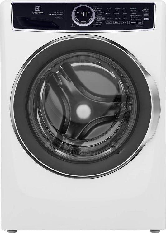 Electrolux ELFW7637BW white front-load washer, front view