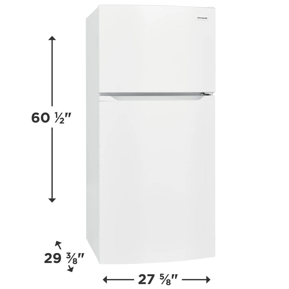 Frigidaire FFHT1425VW refrigerator width, height, and depth