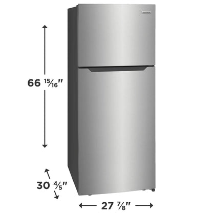 Frigidaire FFHT1822UV refrigerator, exterior dimensions # finish_fingerprint-resistant stainless steel look