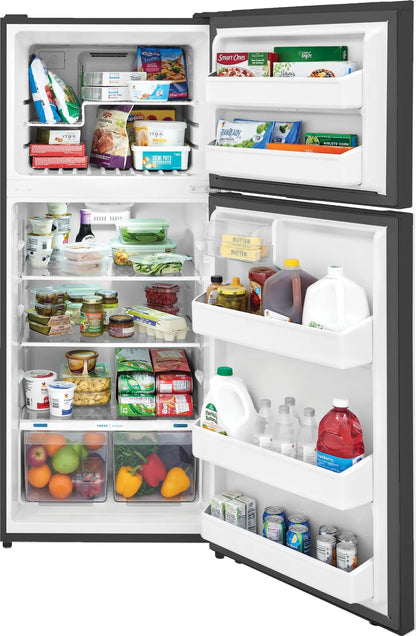 Frigidaire FFHT1822UV refrigerator, open interior # finish_fingerprint-resistant stainless steel look