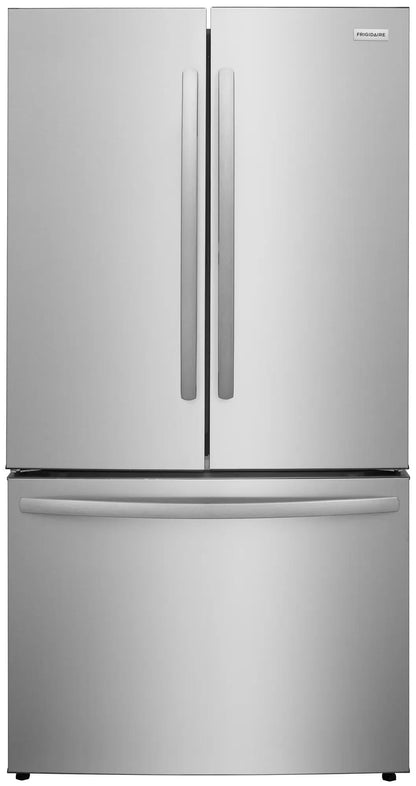 Frigidaire FRFN2813AF stainless French-door refrigerator, front exterior view
