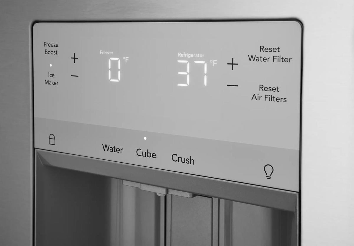 Frigidaire FRFS2823AS external water and ice dispenser controls