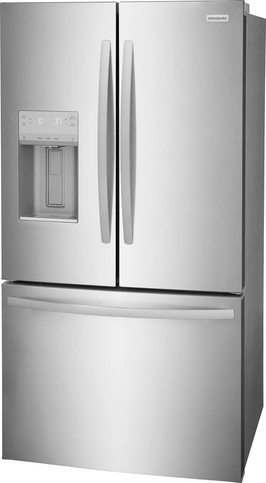 Frigidaire FRFS2823AS stainless French-door refrigerator, exterior view
