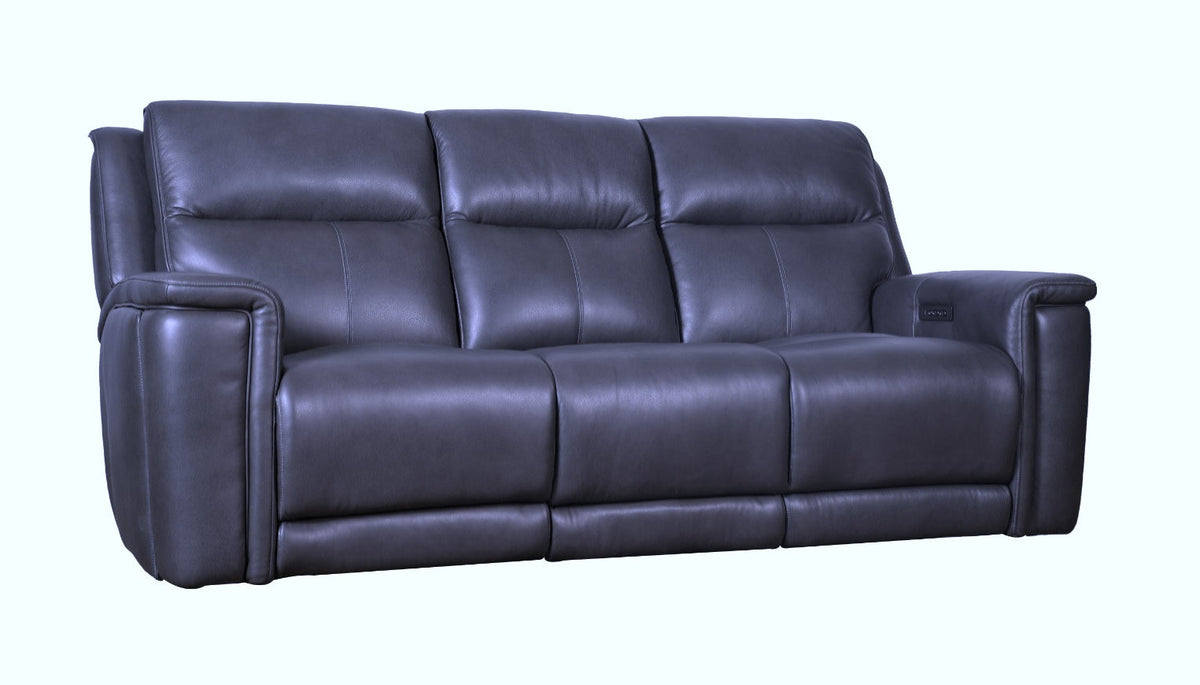 Futura Delta Blue Leather Power Reclining Sofa