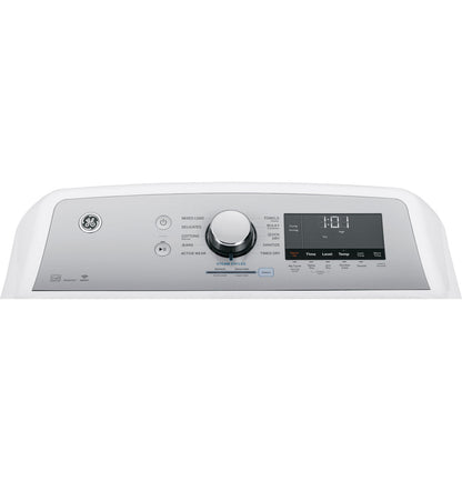 GE GTD84ECSNWS electric dryer, control panel detail